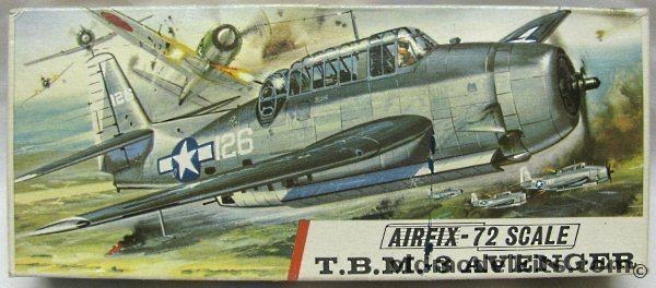 Airfix 1/72 Grumman TBM-3 Avenger - CV-10 USS Yorktown or CV-20 USS Bennington, 297 plastic model kit